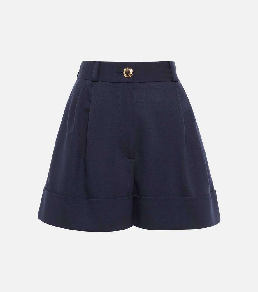 Miu Miu High-rise wide-leg wool shorts