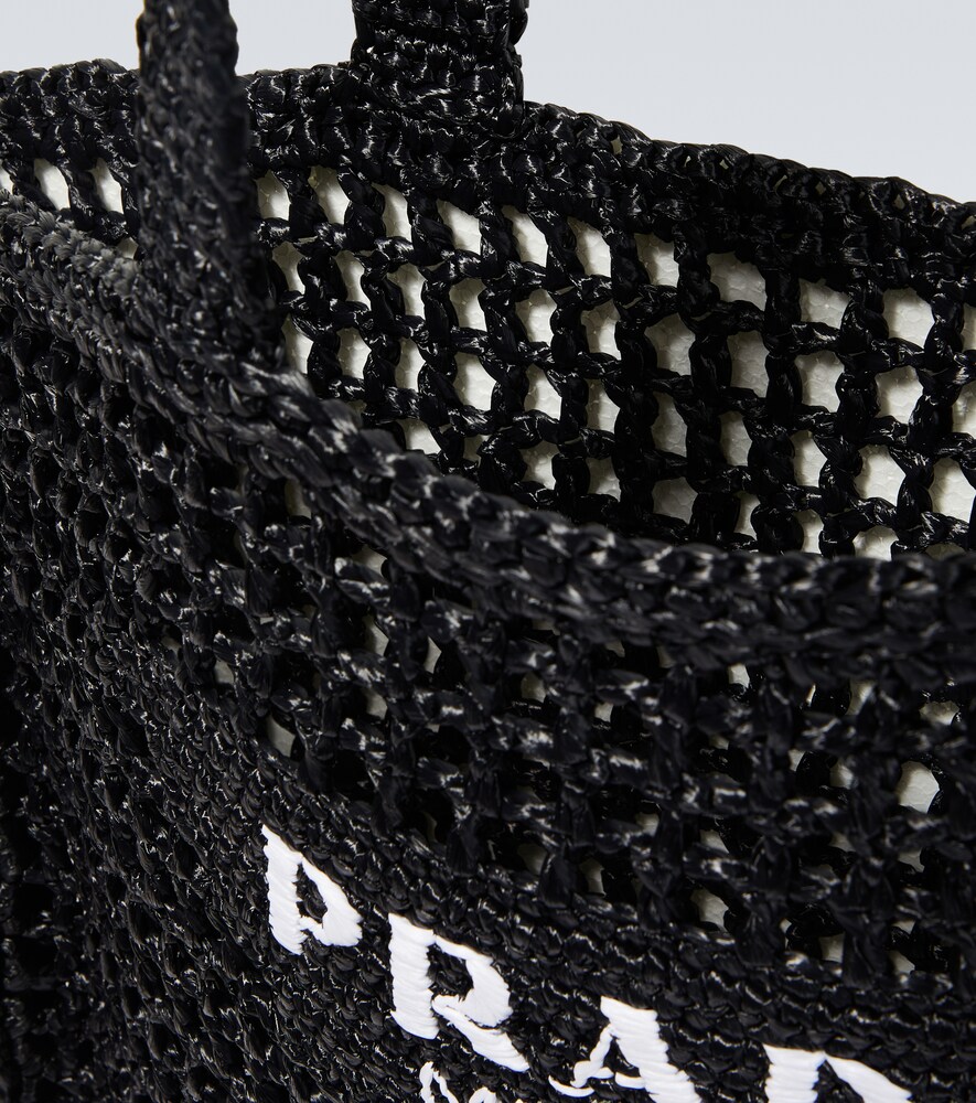  Prada Prada Logo Crochet Tote Bag 