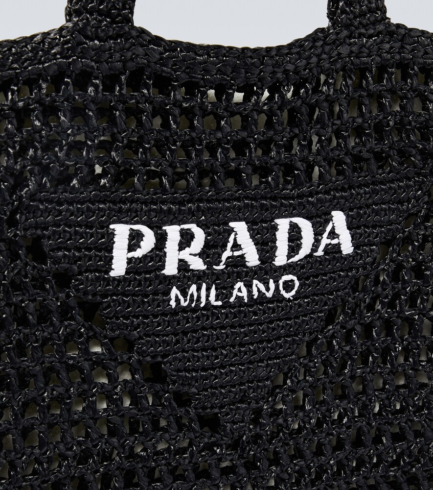  Prada Prada Logo Crochet Tote Bag 