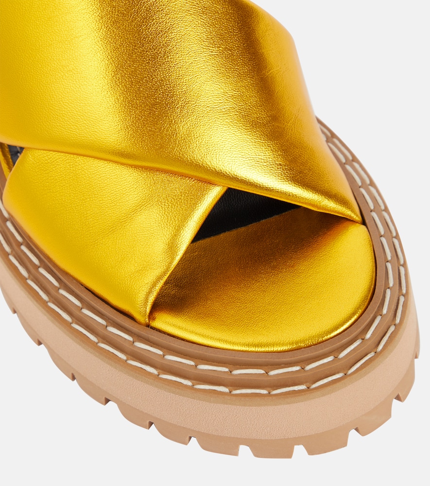  Proenza Schouler Proenza Schouler Sandalen Aus Metallic-leder 
