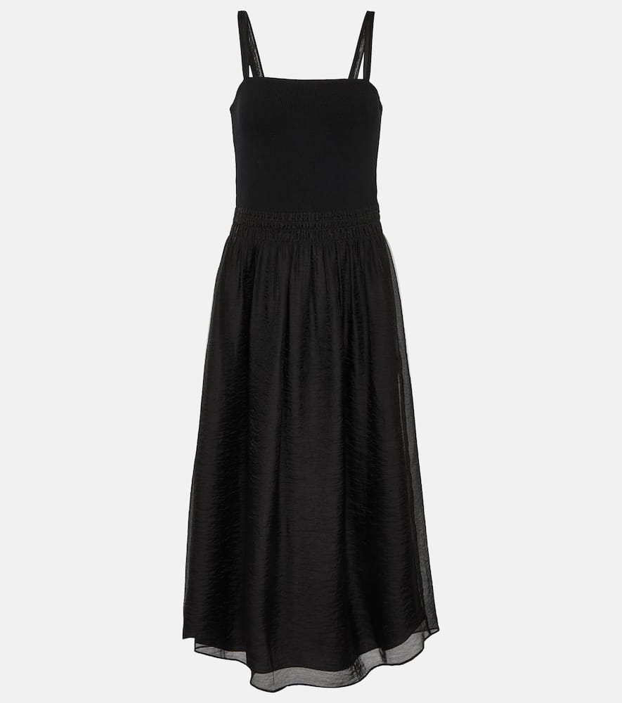 Vince Ribbed-knit midi dress