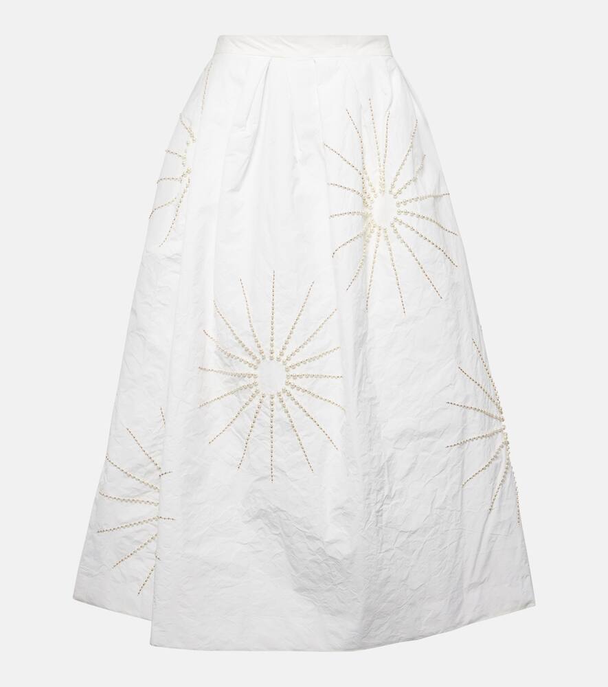 Dries Van Noten Sonie embellished taffetta midi skirt