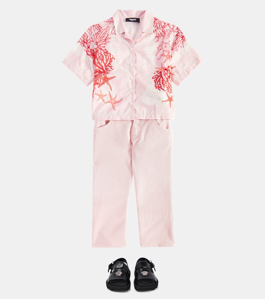  Versace Kids Versace Kids Barocco Sea Cotton Poplin Shirt 