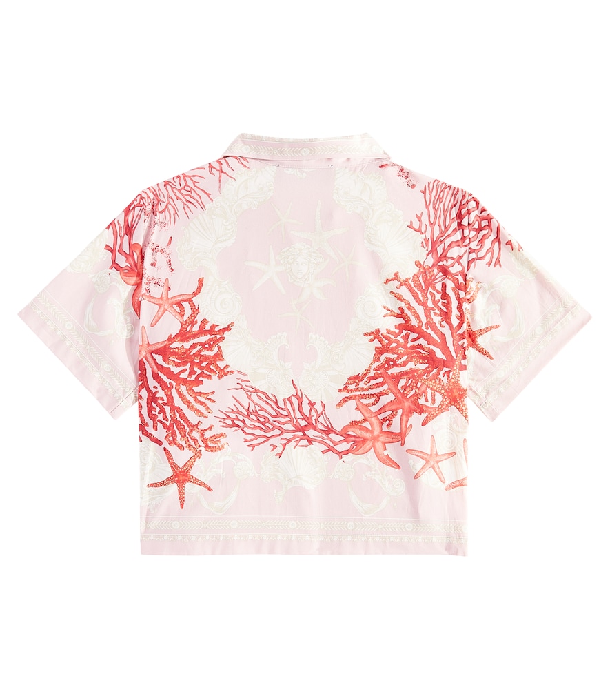 Versace Kids Versace Kids Barocco Sea Cotton Poplin Shirt 