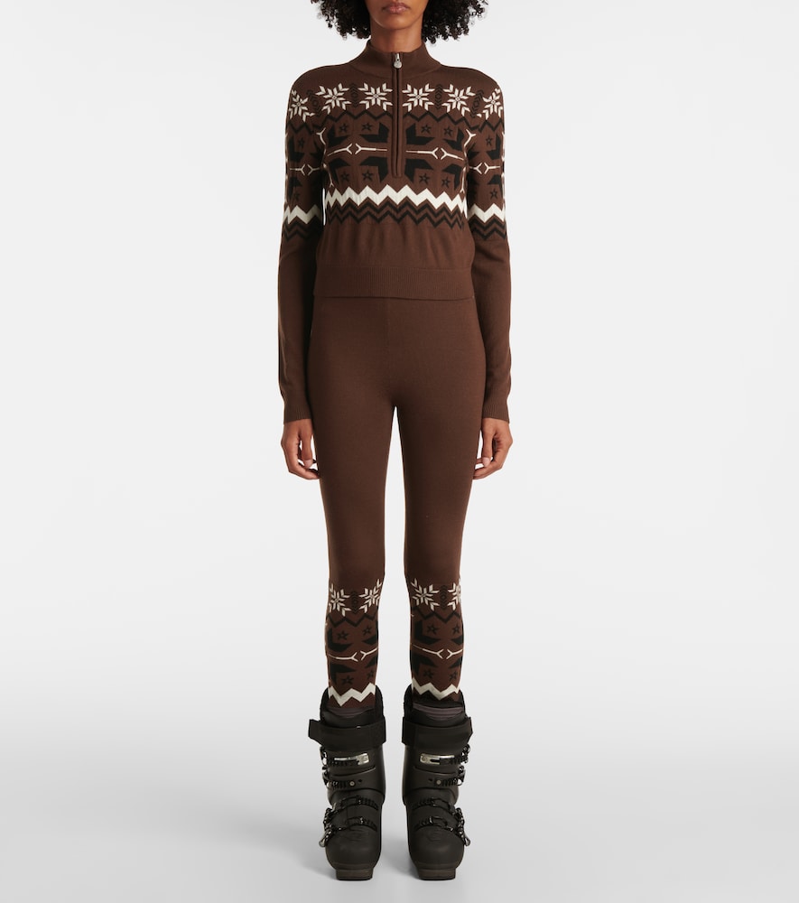  Perfect Moment Perfect Moment Nordic Intarsia High-rise Wool Leggings 