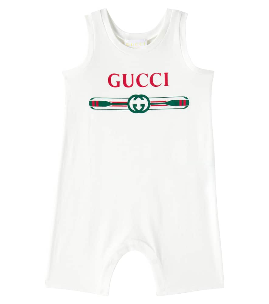 GUCCI BABY LOGO COTTON ONESIE