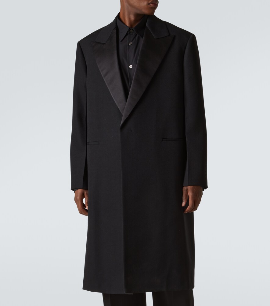  Jil Sander Jil Sander Silk-trimmed Wool Coat 
