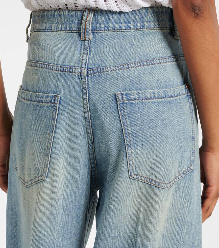 Brunello Cucinelli Low Slung High-waist Wide-leg Jeans In Blue