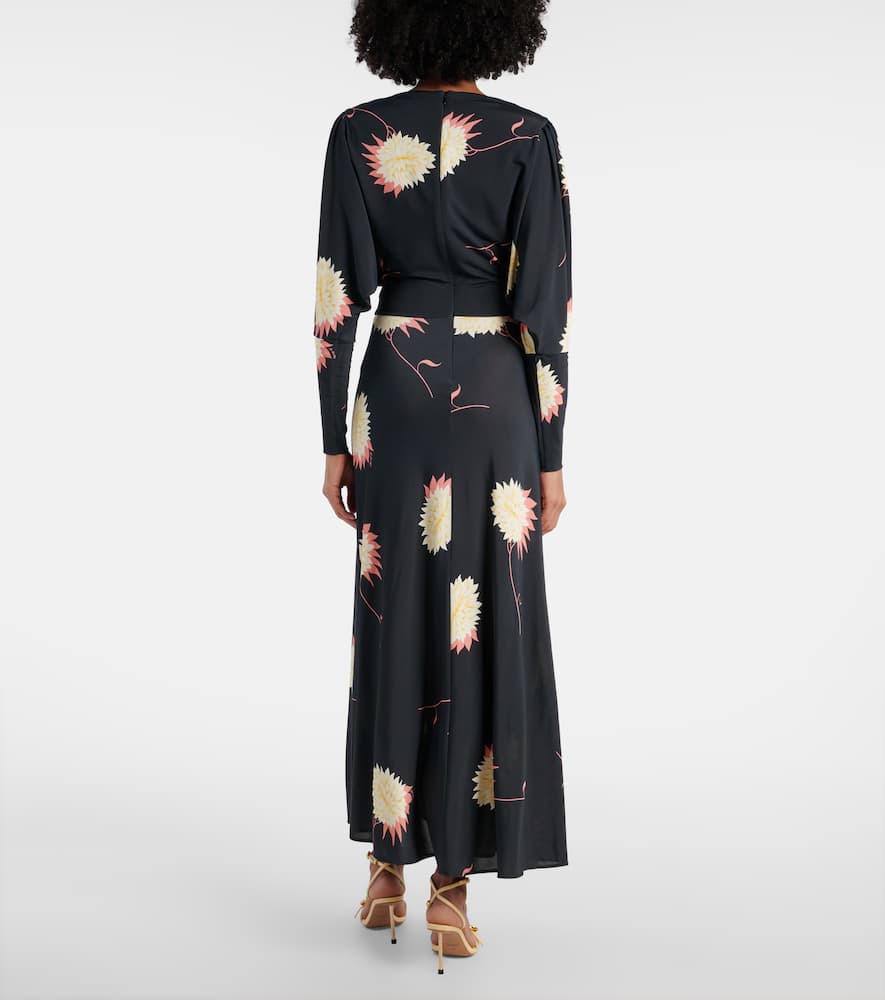 Shop La Doublej Xx Floral Jersey Maxi Dress In Multicoloured