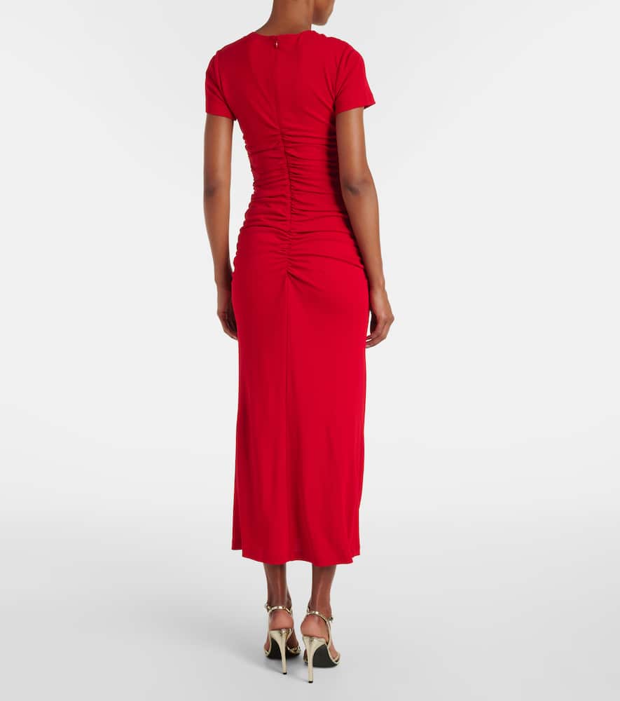 Carolina Herrera Midikleid Aus Satin In Red