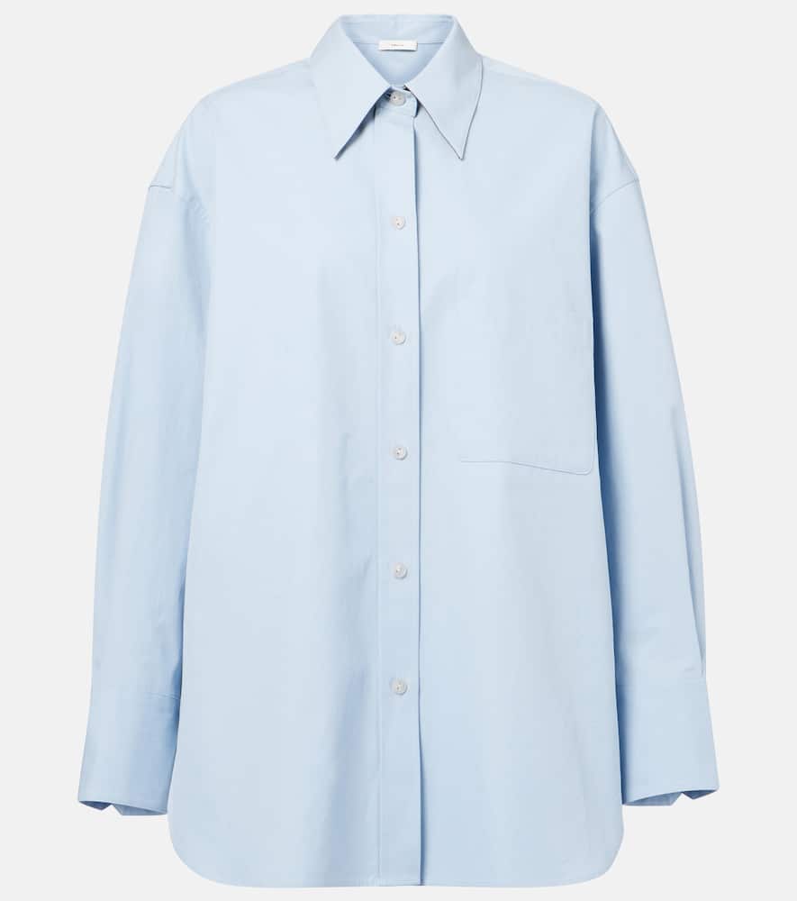 Vince Cotton Shirt In Blue