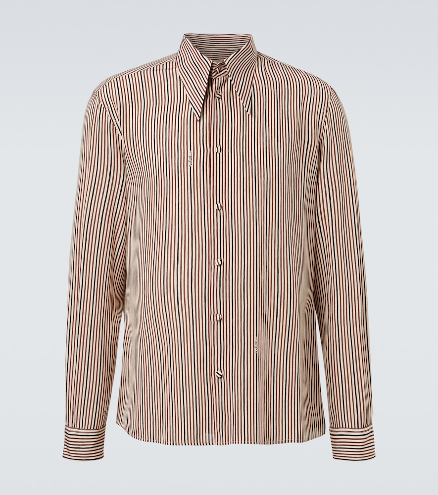 Valentino Men's Beige Striped Silk Shirt UK Size 15,5 - Mytheresa