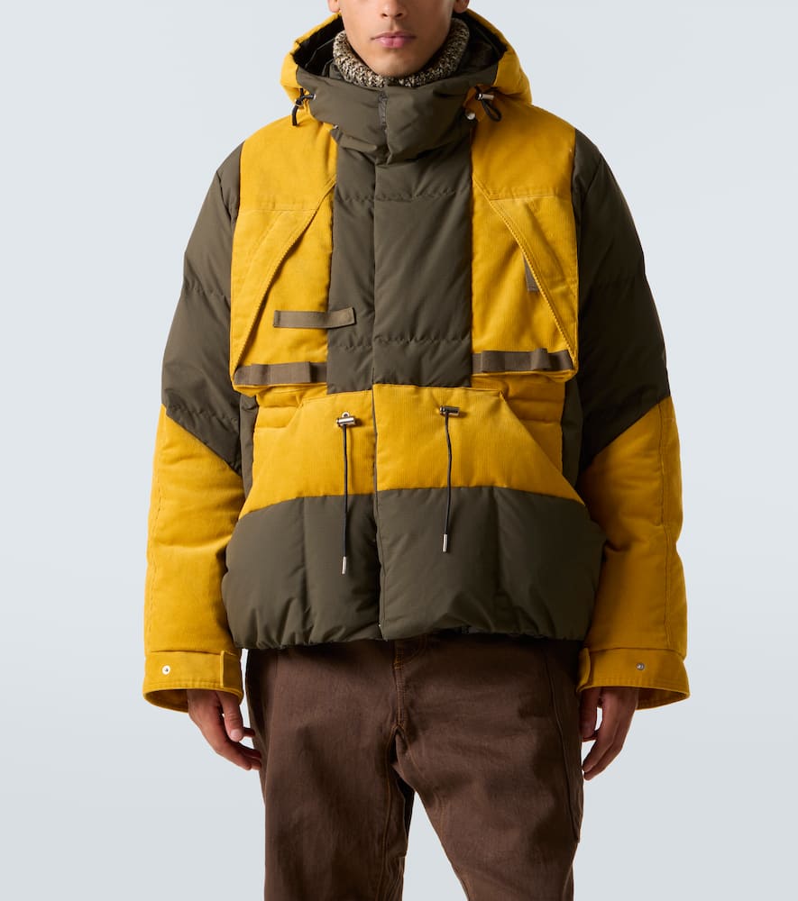 Sacai Colorblock Down Jacket In Multi