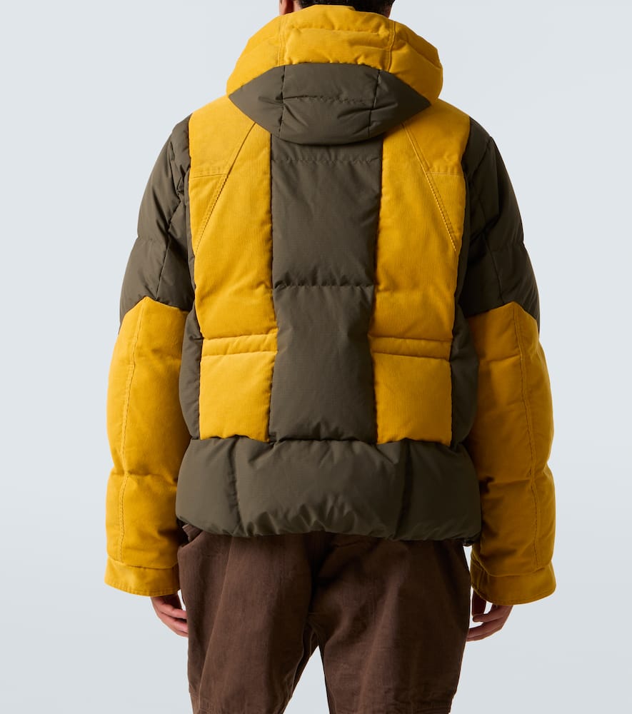 Sacai Colorblock Down Jacket In Multi
