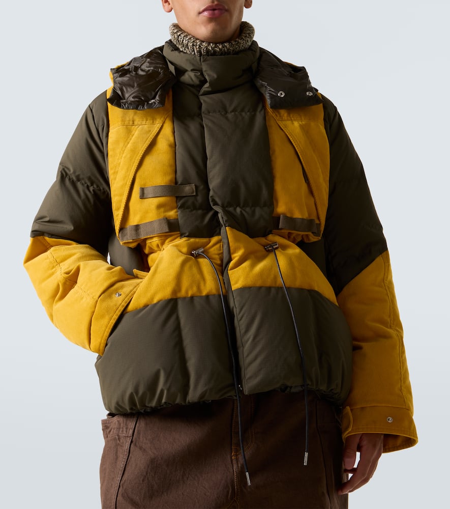 Sacai Colorblock Down Jacket In Multi