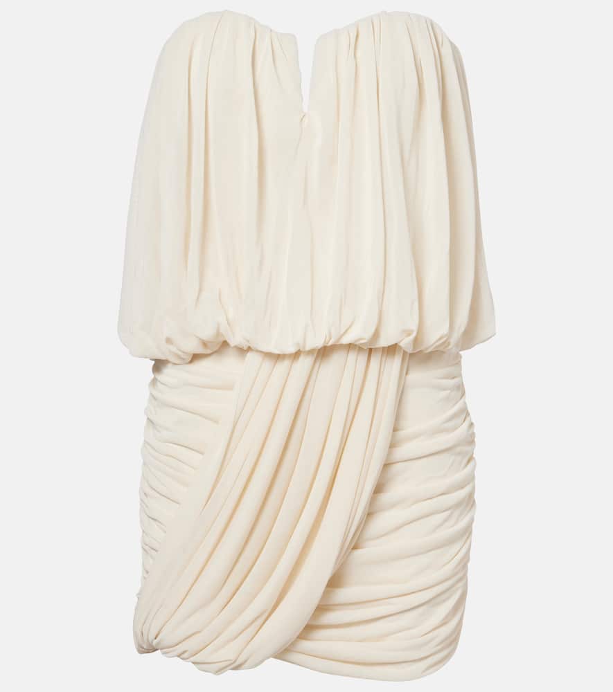 Isabel Marant Adeli Draped Jersey Corset Dress In White