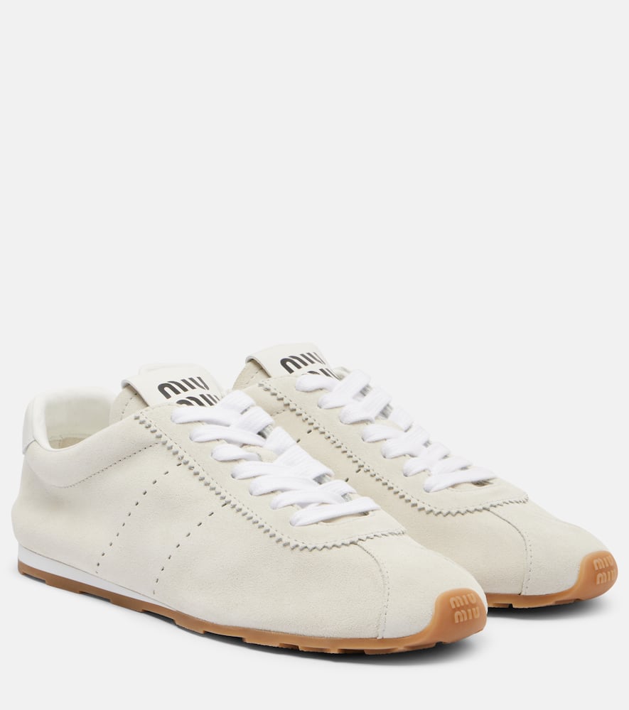Miu Miu Plume Suede Sneakers