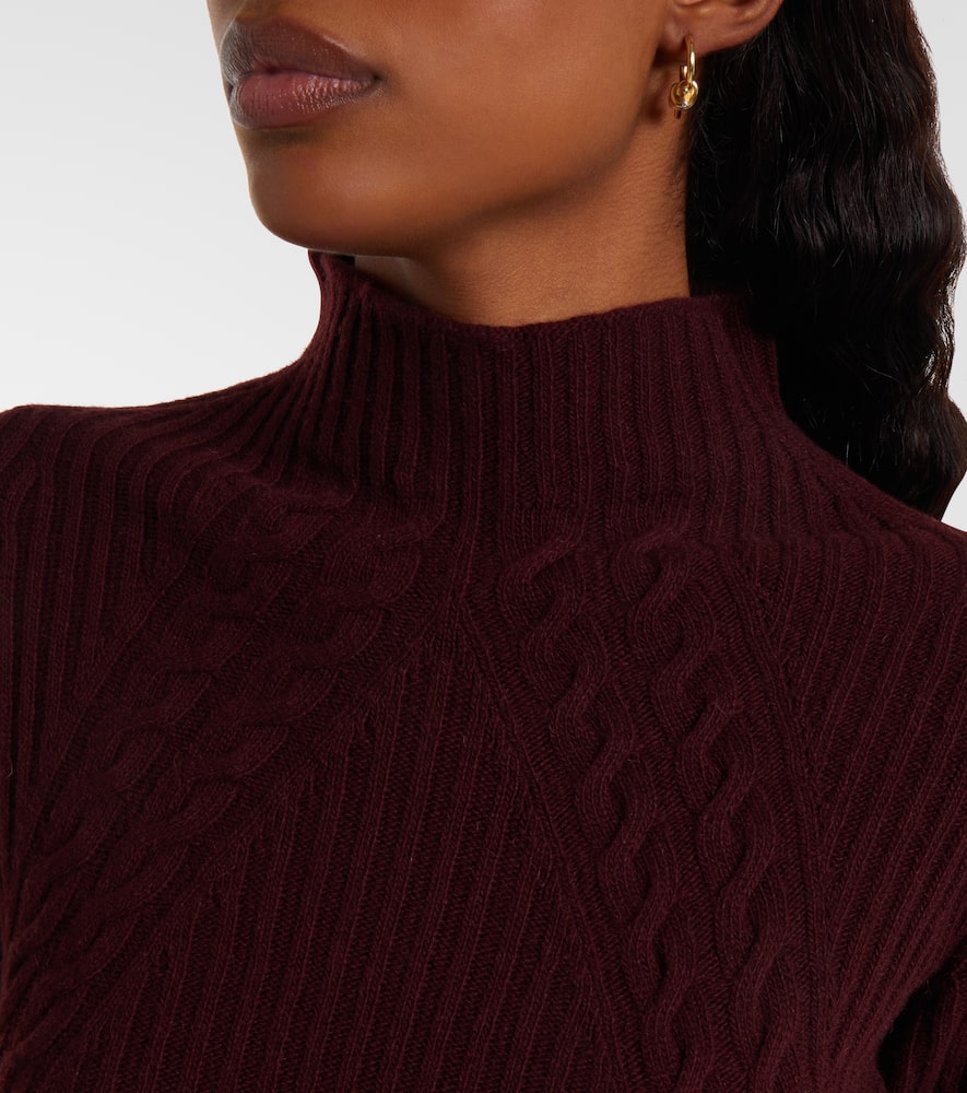 Max Mara Zelanda Wool And Cashmere Midi Dress In Red