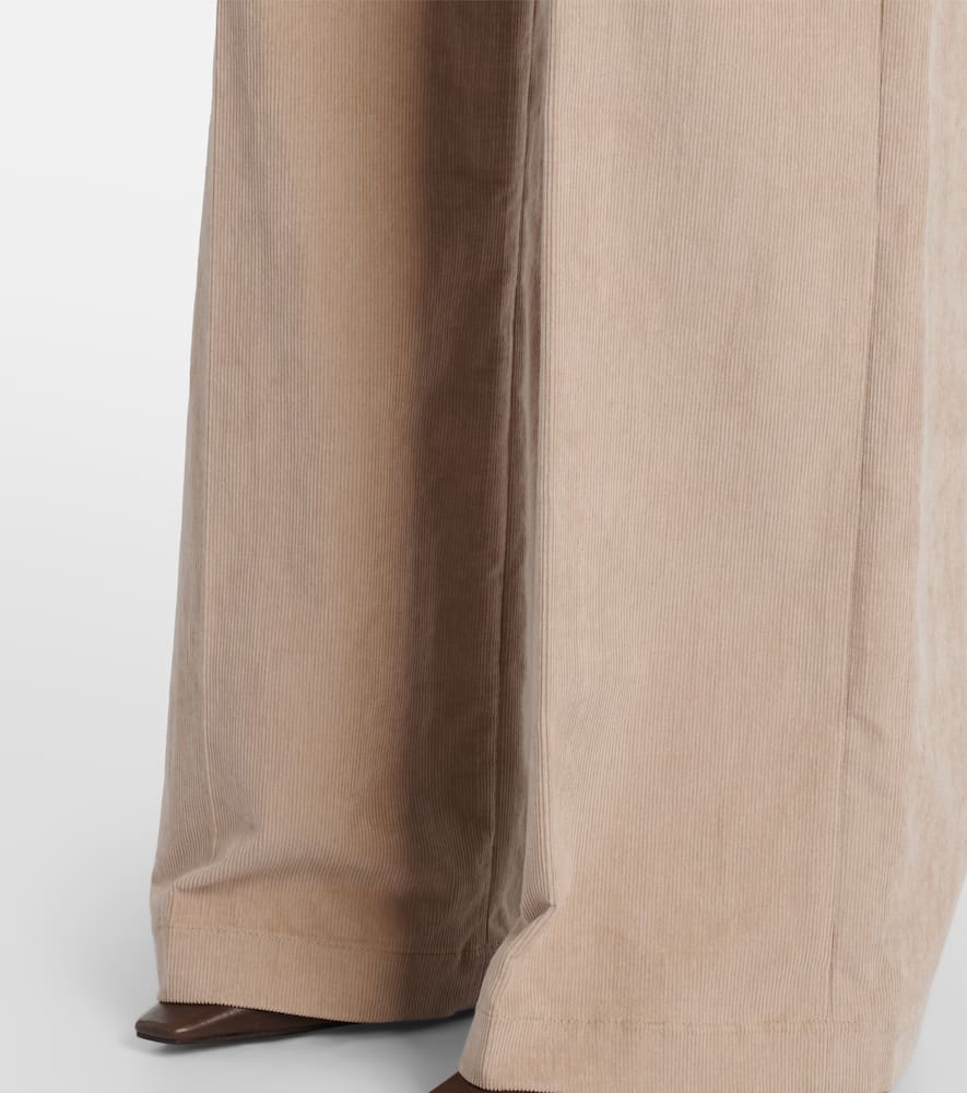 Brunello Cucinelli Cotton Corduroy Wide-leg Pants In Brown