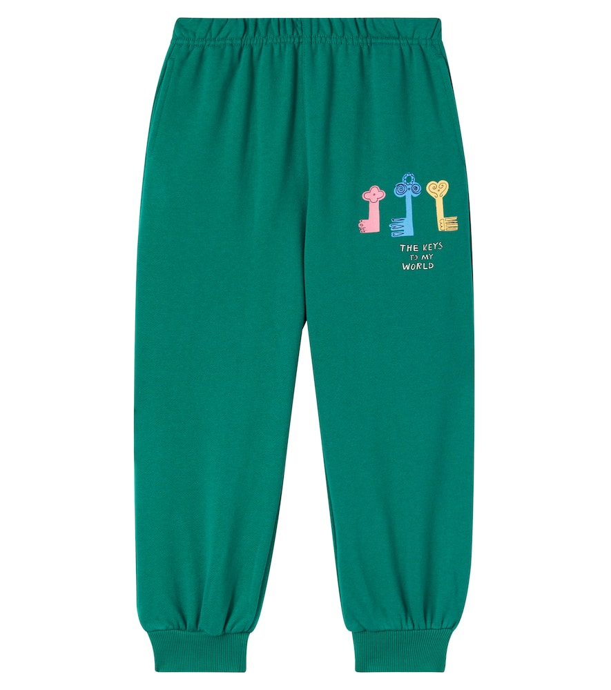 Jellymallow The Keys Cotton Jersey Sweatpants In Green