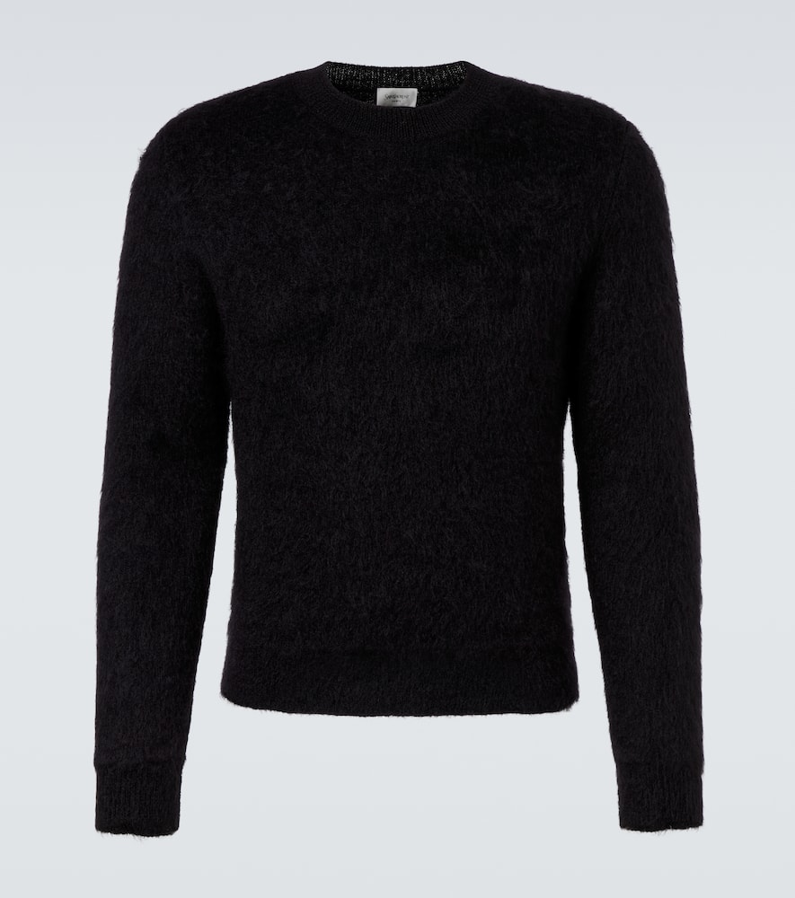 Saint Laurent Mohair And Wool-blend Sweater In Black