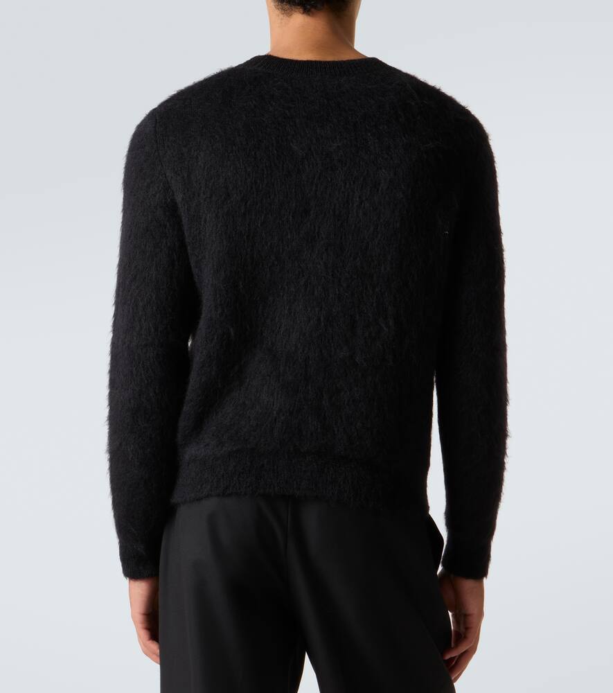 Saint Laurent Mohair And Wool-blend Sweater In Black