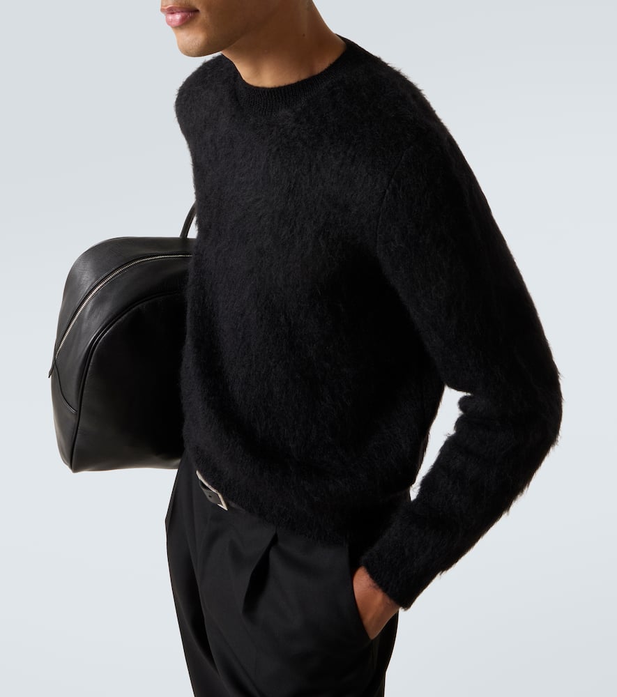 Saint Laurent Mohair And Wool-blend Sweater In Black
