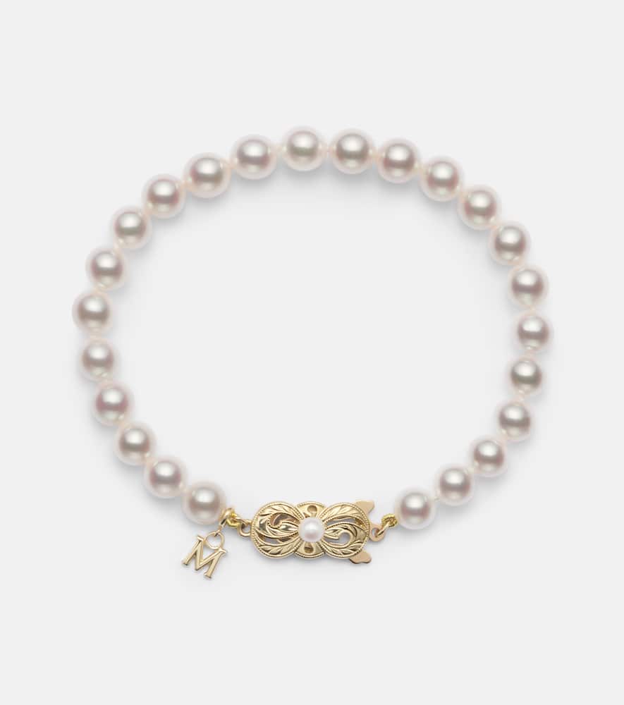 Mikimoto 18kt Gold Bracelet With Pearls
