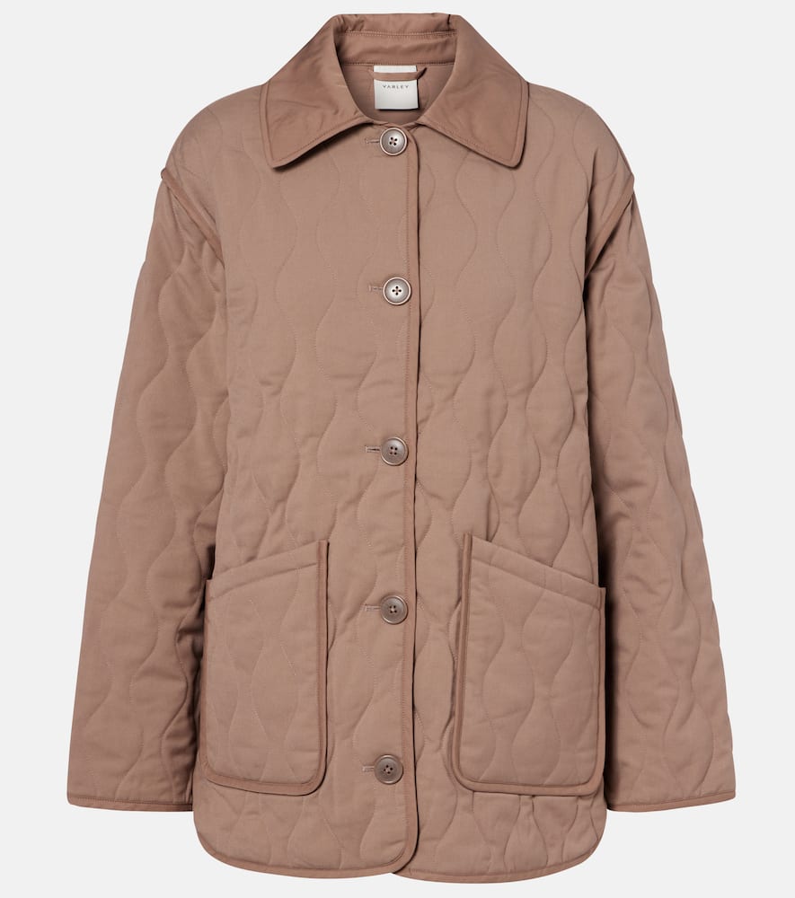 Varley Wilson Quilted Jacket In Brown
