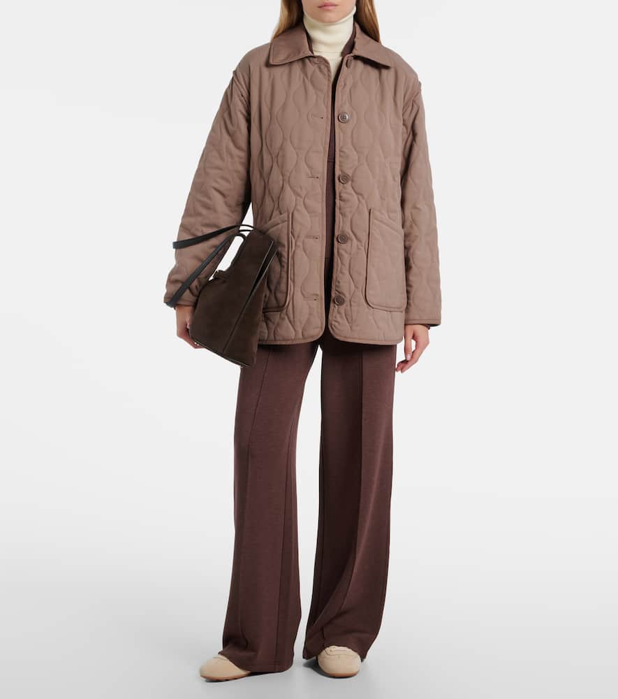 Varley Wilson Quilted Jacket In Brown