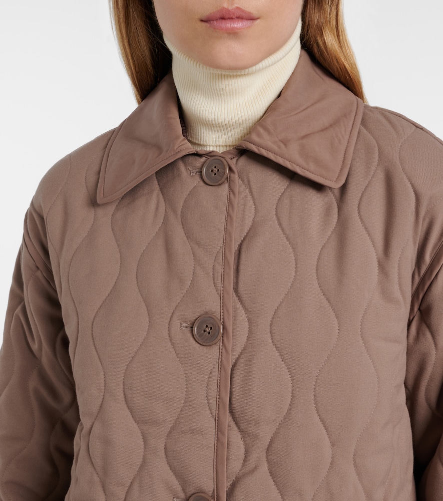 Varley Wilson Quilted Jacket In Brown