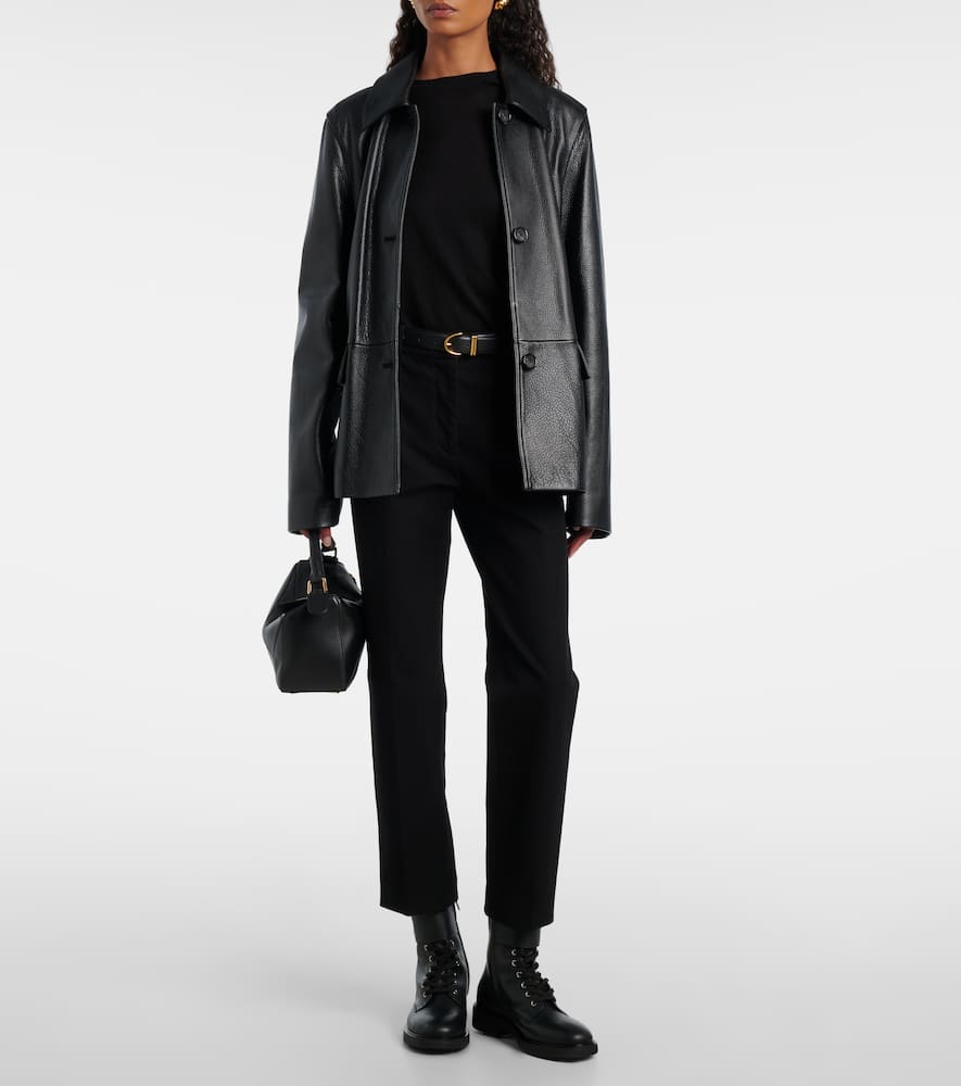 Gianvito Rossi Ripley Leather Combat Boots In Black