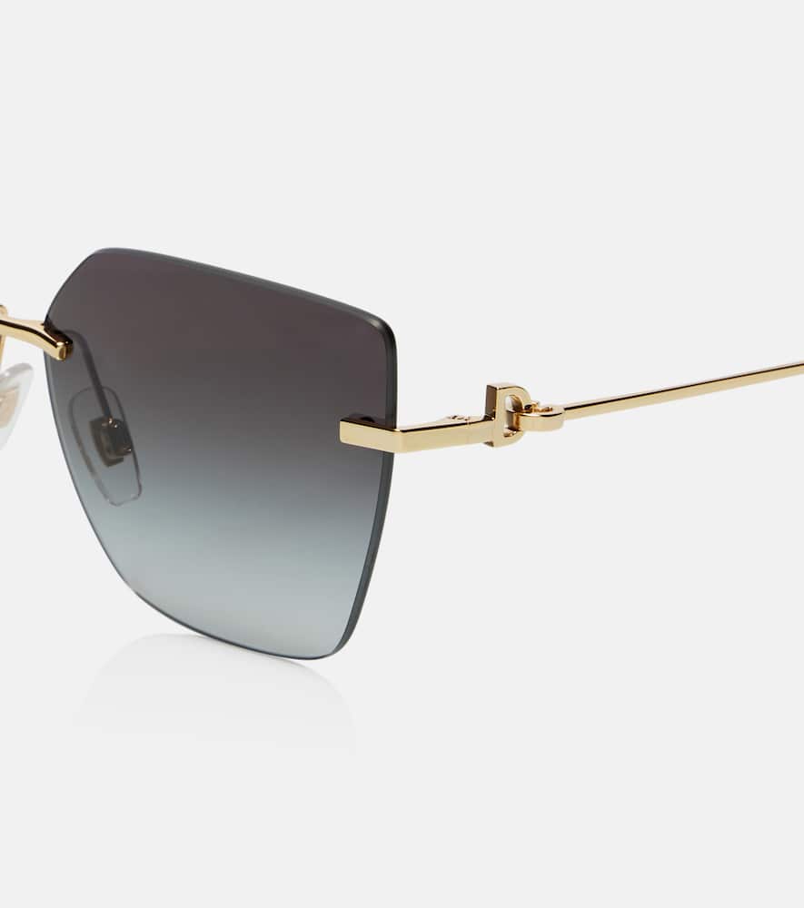 Dolce & Gabbana Dg Flip Cat-eye Sunglasses In Black