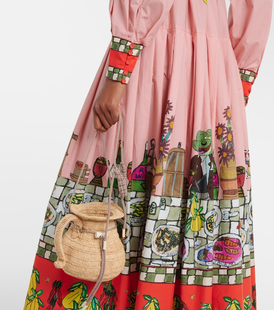 Alémais Michelle raffia crossbody bag