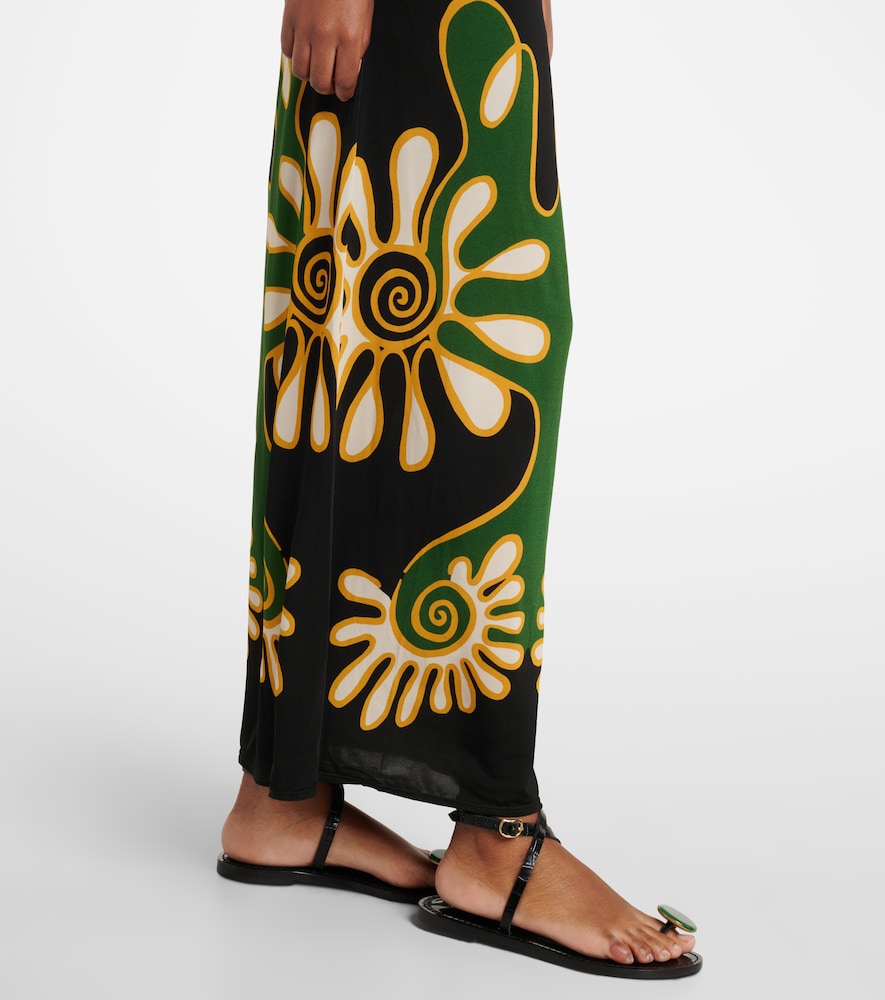  Cala De La Cruz Cala De La Cruz Daphne Printed Jersey Maxi Dress 