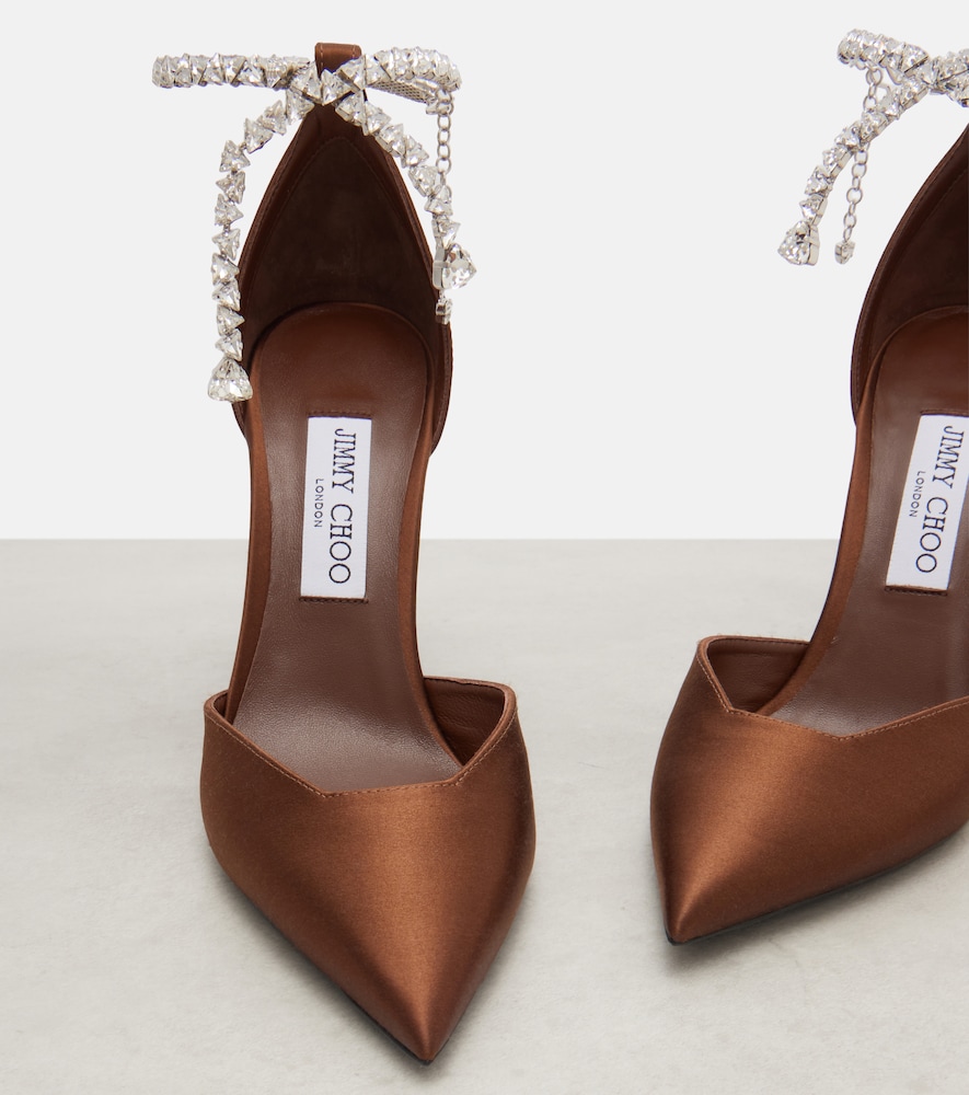  Jimmy Choo Jimmy Choo Pumps Stevie 100 Aus Satin Mit Kristallen 