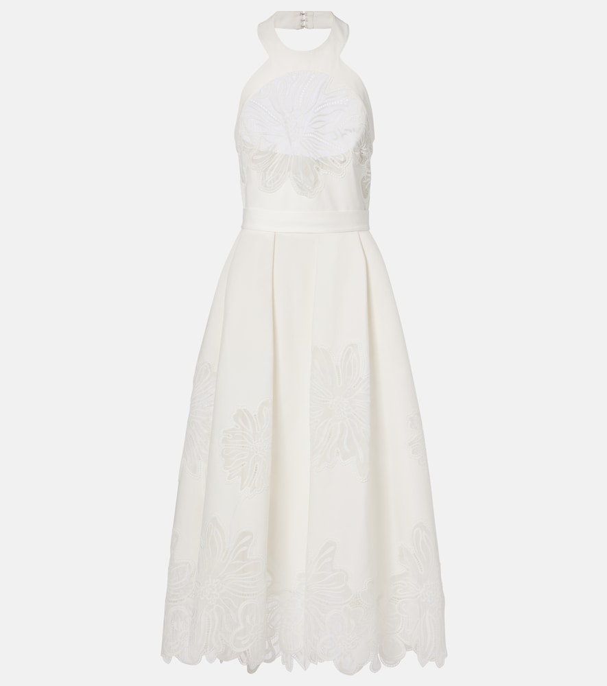 Elie Saab Embroidered halterneck cocktail dress