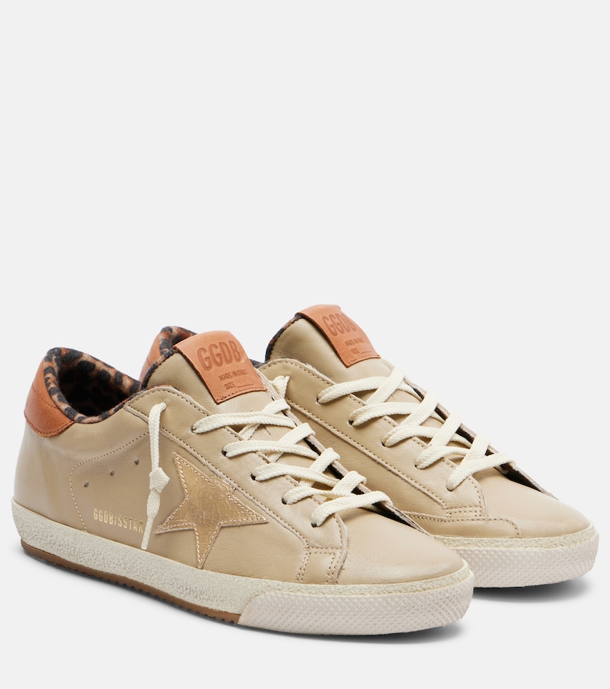 Golden Goose Women's Beige Super-Star Leather Sneakers UK Size 2 - Mytheresa