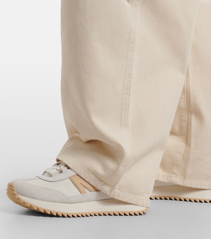 Moncler Pacey2 suede-trimmed sneakers