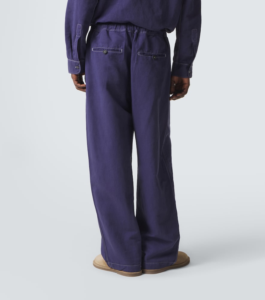 Studio Nicholson Studio Nicholson Weite Hose Sonny Aus Baumwolle Und Leinen 
