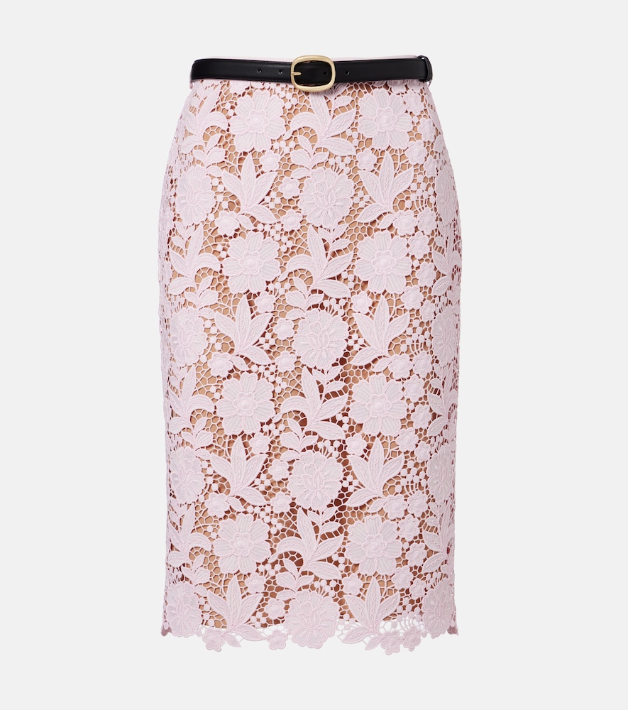 Self-Portrait Women's Pink Lace Pencil Skirt UK Size 10 - Mytheresa