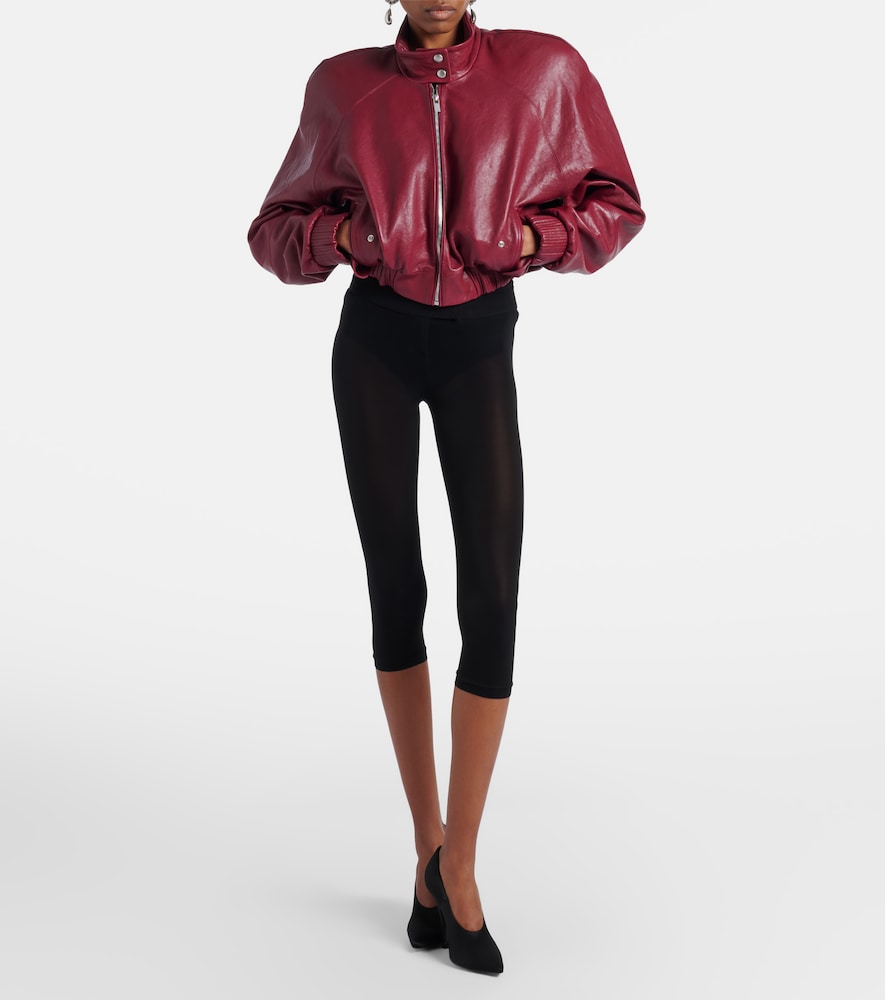  Magda Butrym Magda Butrym Cropped Leather Jacket 