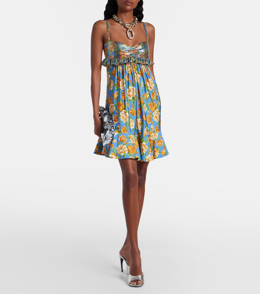 Rabanne Floral chainmail minidress