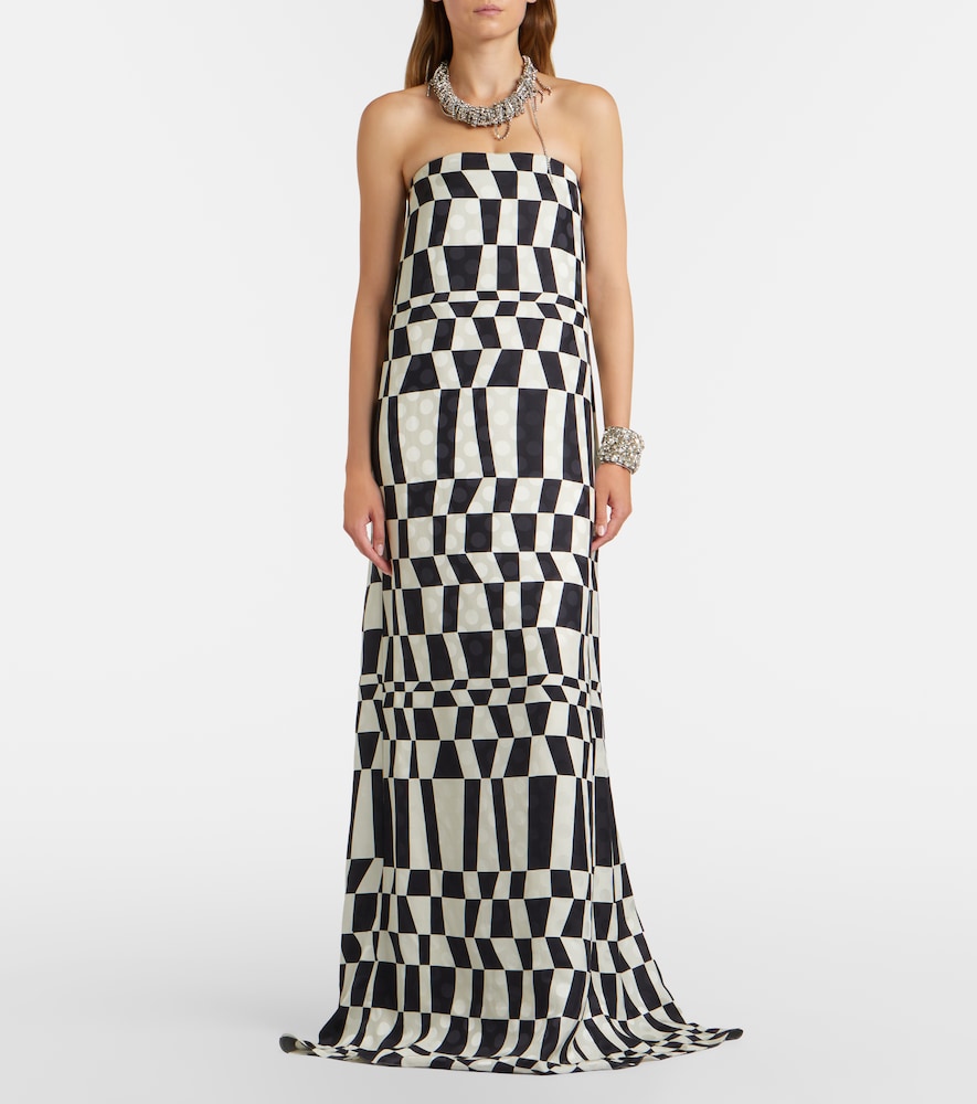  Dries Van Noten Dries Van Noten Bedruckte Robe 