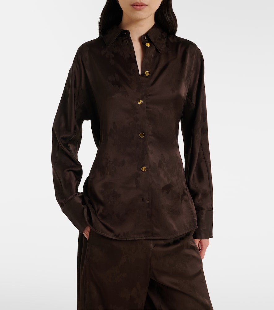 Ganni Satin jacquard shirt