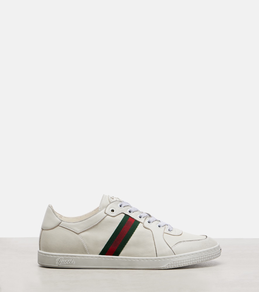 Gucci Gucci Sneakers Stretch Web Stripe Aus Leder 