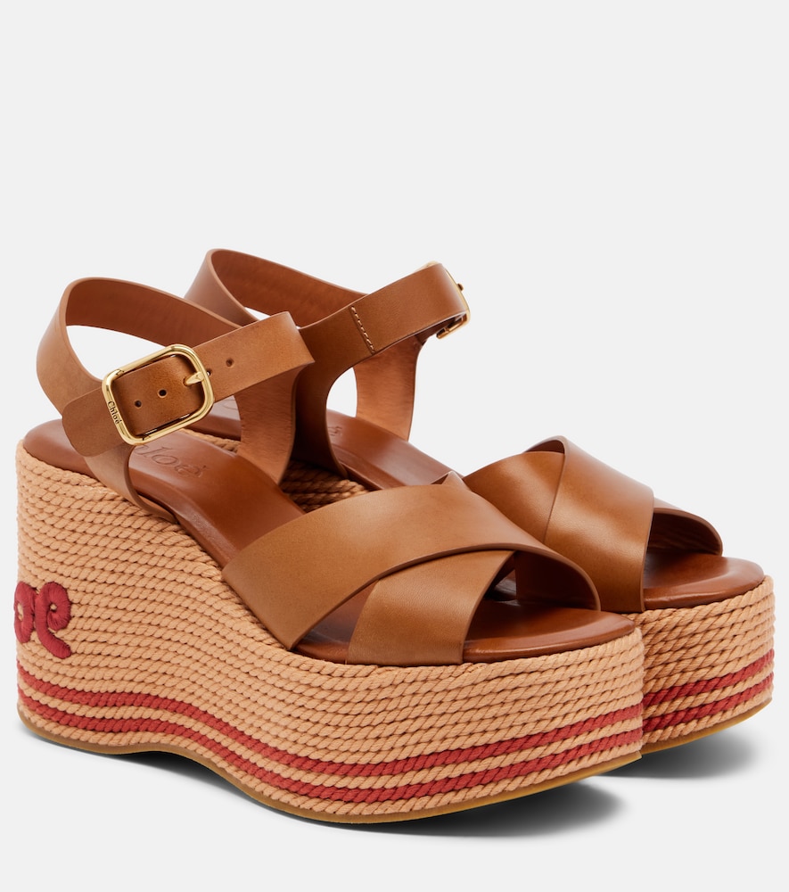 Chloe Chloé Chloé Sand leather wedge sandals