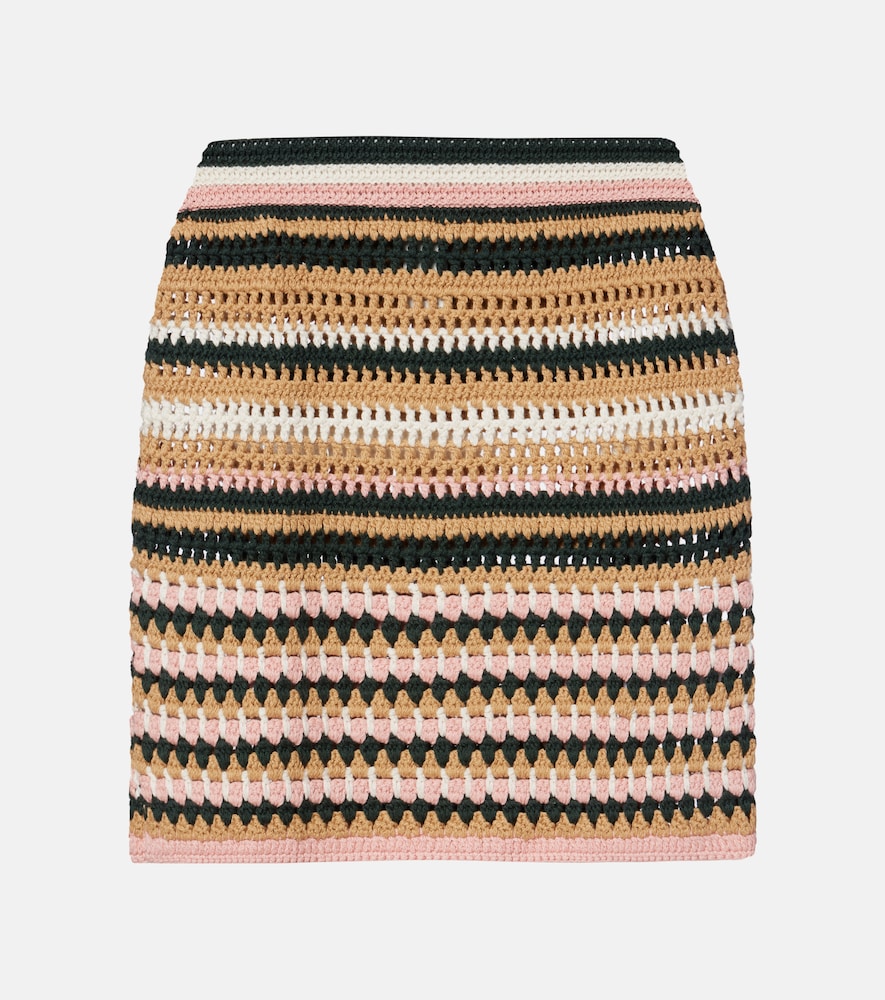 The Upside Crochet Cotton Miniskirt
