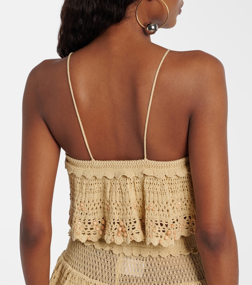  Isabel Marant Isabel Marant Verziertes Cropped-top Oraviel Aus Häkelstrick 