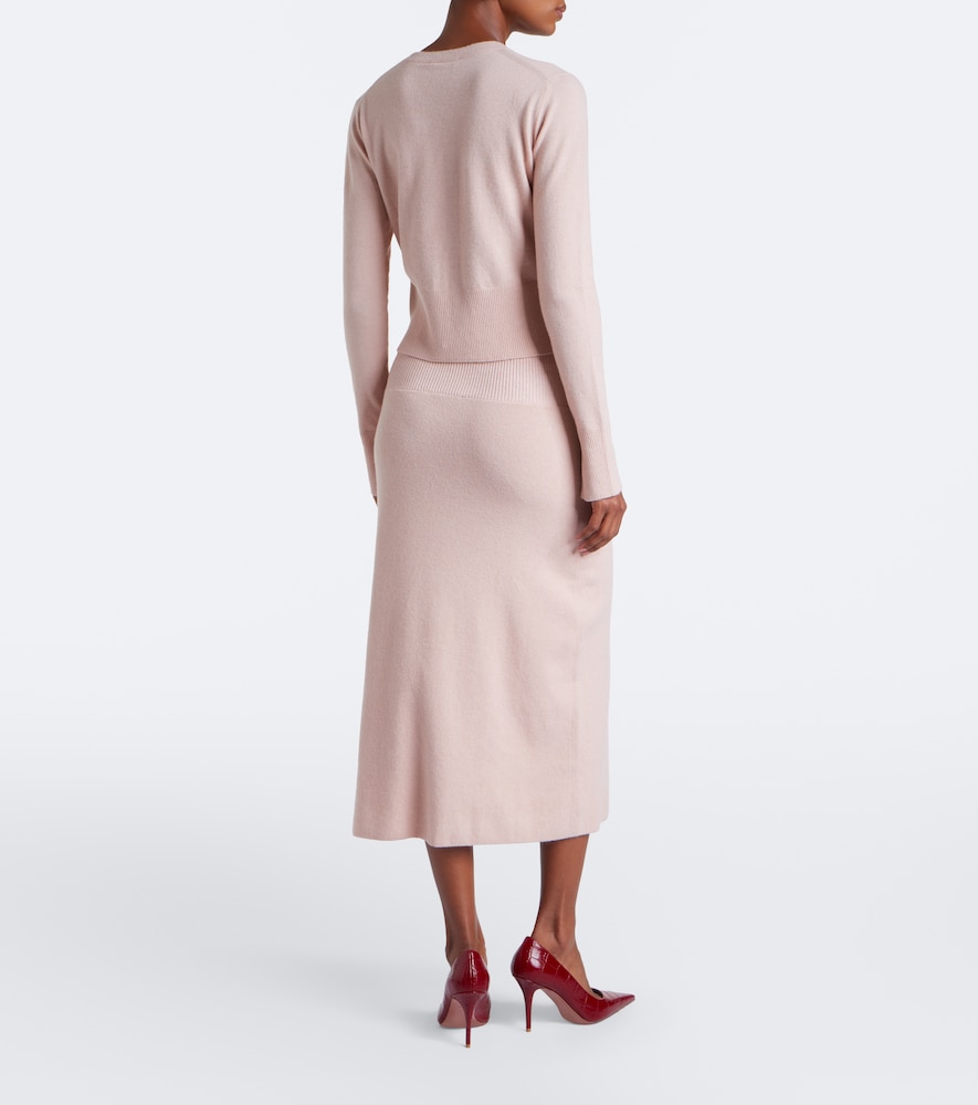 Floral-Appliqué Midi